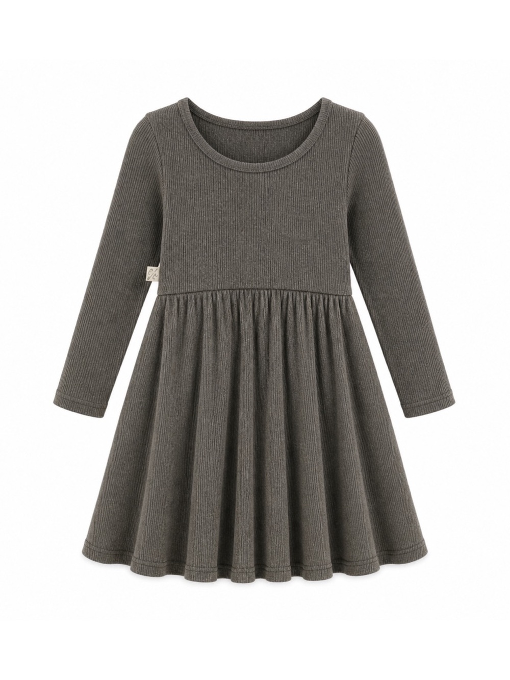 Childhoods Clothing Gray Long Sleeve Swing Dress Size 6/7